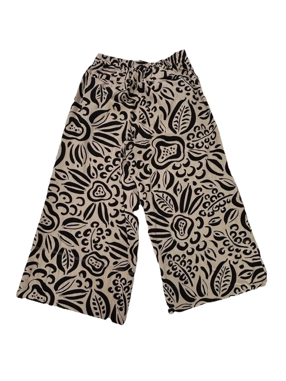 Banana Republic Wide-Leg High-RiseLinen-Blend CroppedPull-On Pant